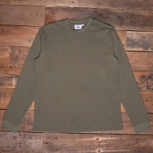 POWER GOODS Thermal Waffle Long Sleeve T Olive