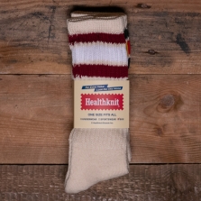 HEALTHKNIT 3 Pack Crew Socks 191 3471 Ecru Multi Stripe