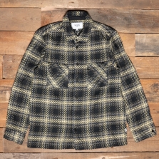 WAX LONDON Whiting Overshirt Hutton Check Black Yellow