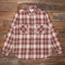 FILSON The Rangeland Flannel Shirt Red Brown Plaid