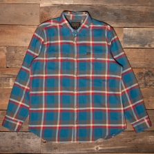 FILSON Vintage Flannel Work Shirt Blue Grey Multi