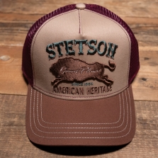 STETSON 7751152 Great Plains Trucker Cap Burgundy Brown