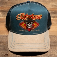 STETSON 7841111 Cowboy Trucker Cap Tan Blue